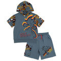 SEGA Sonic the Hedgehog Shadow French Terry Pullover Hoodie and Shorts Outfit Set