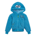 Sesame Street Cookie Monster Cozy Sherpa Zip Up Cosplay Hoodie