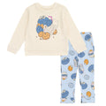 Sesame Street Cookie Monster Waffle Knit Pullover Sweatshirt and Jogger Pants Outfit Set