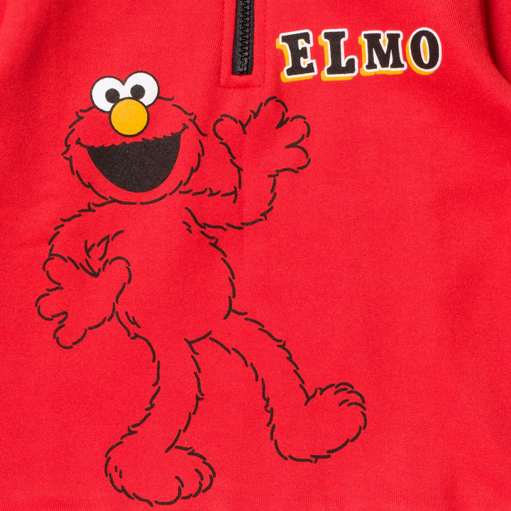 Sesame Street Elmo Fleece Half Zip Sweatshirt and Pants Set