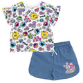 Sesame Street T-Shirt and Chambray Shorts Outfit Set