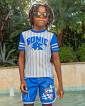 Sonic the Hedgehog Rash Guard and Swim Trunks Outfit Set UPF 50+