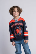 Spider-Man Miles Morales Mesh Hockey Jersey Long Sleeve T-Shirt