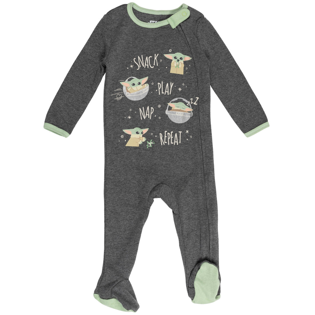 Star Wars The Mandalorian 8 Piece Outfit Set: Bodysuits Sleep N' Play Coverall Pants Hat Bibs
