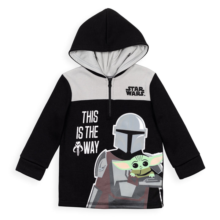 Star Wars The Mandalorian Grogu sudadera con capucha y media cremallera