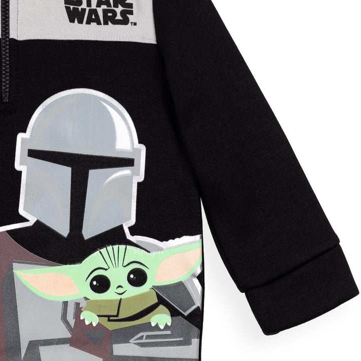 Star Wars The Mandalorian Grogu sudadera con capucha y media cremallera