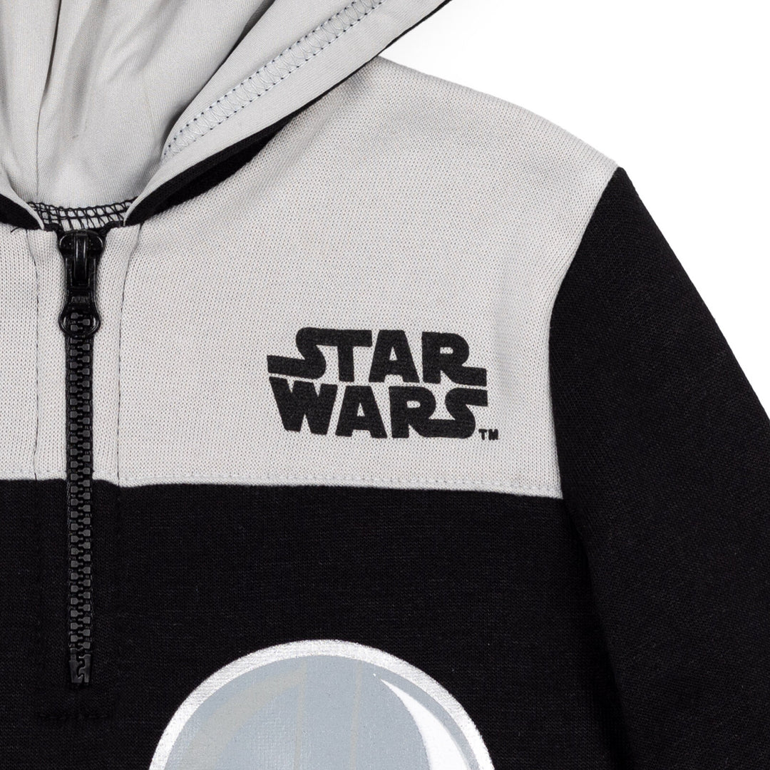 Star Wars The Mandalorian Grogu sudadera con capucha y media cremallera
