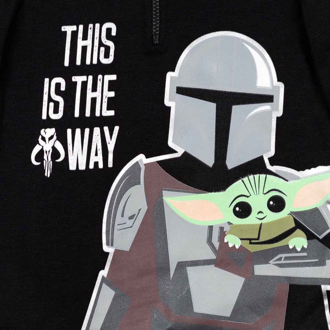 Star Wars The Mandalorian Grogu sudadera con capucha y media cremallera