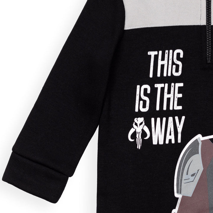 Star Wars The Mandalorian Grogu sudadera con capucha y media cremallera