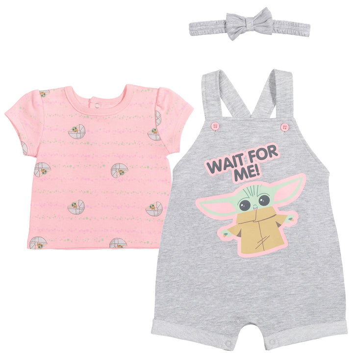 Star Wars The Mandalorian 3 Piece Overalls Outfit Set
