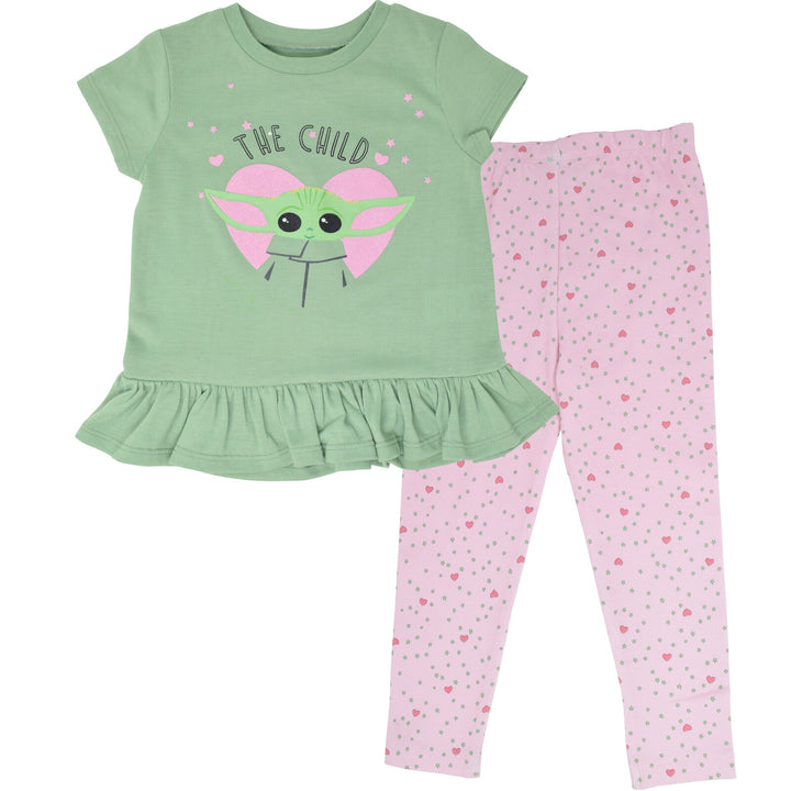 Star Wars The Mandalorian Baby Yoda T-Shirt and Leggings Outfit Set