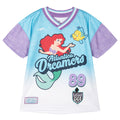 The Little Mermaid Princess Ariel Mesh Soccer Jersey Athletic T-Shirt