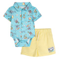 Toy Story Hawaiian Button-Down Bodysuit and French Terry Shorts Outfit Set