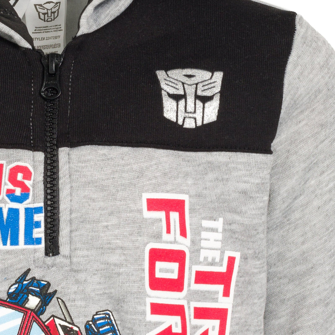Transformers Optimus Prime Fleece Half Zip Hoodie - imagikids