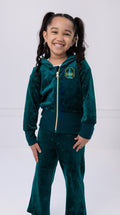 Wicked Elphaba Velour Zip Up Hoodie and Flare Pants Outfit Set