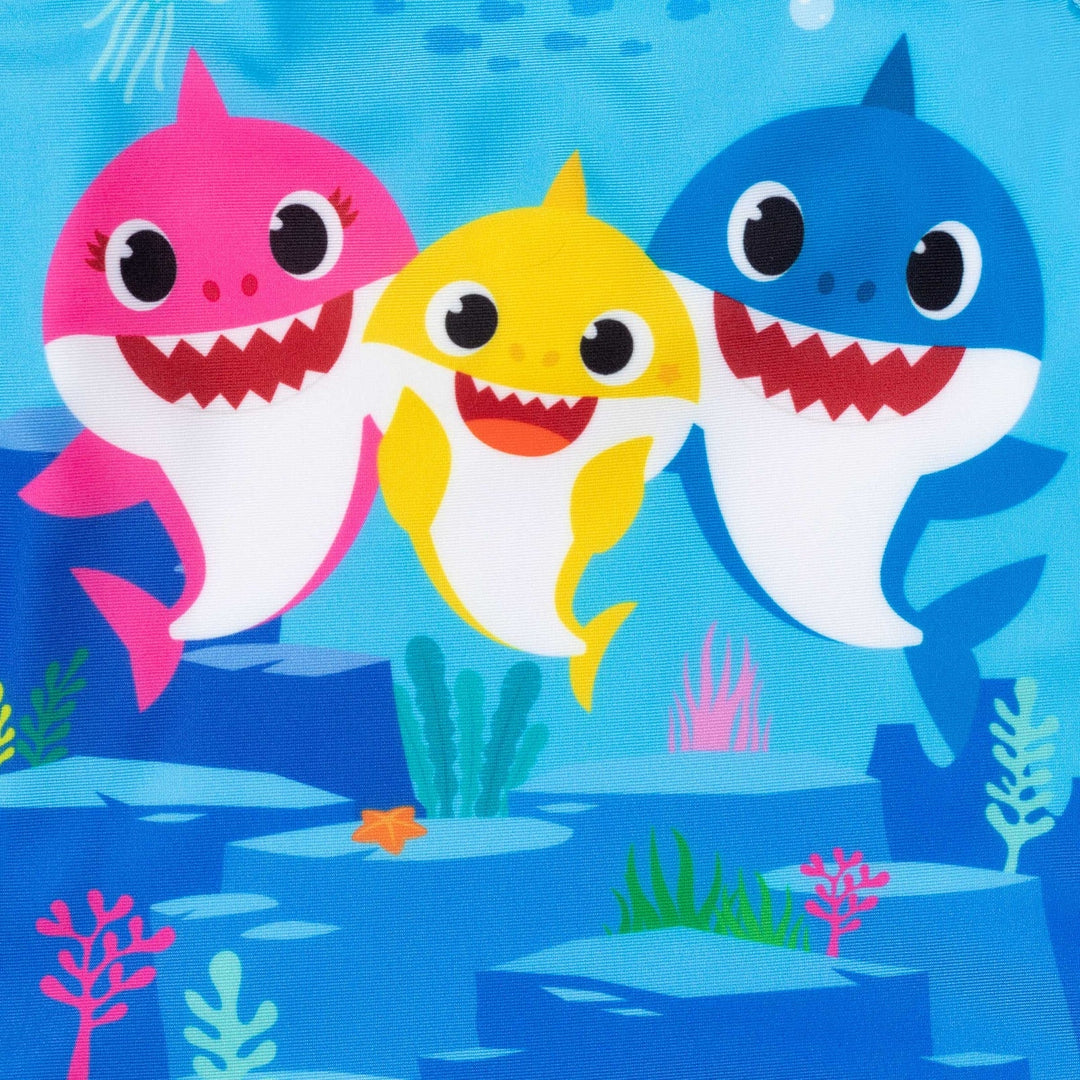 Baby Shark Rash Guard Tankini Top and Bikini Bottom 3 Piece Swimsuit Set - imagikids