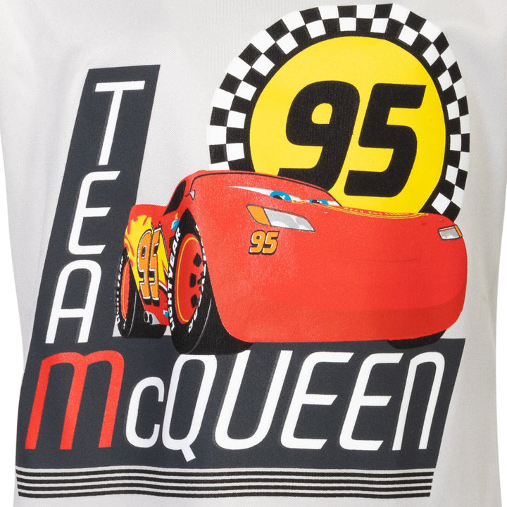 Cars Pixar Cars Lightning McQueen T-Shirt Tank Top and Mesh Shorts 3 Piece Outfit Set - imagikids
