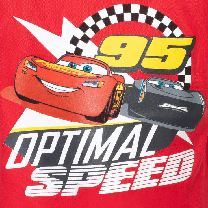 Cars Pixar Cars Lightning McQueen T-Shirt Tank Top and Mesh Shorts 3 Piece Outfit Set - imagikids