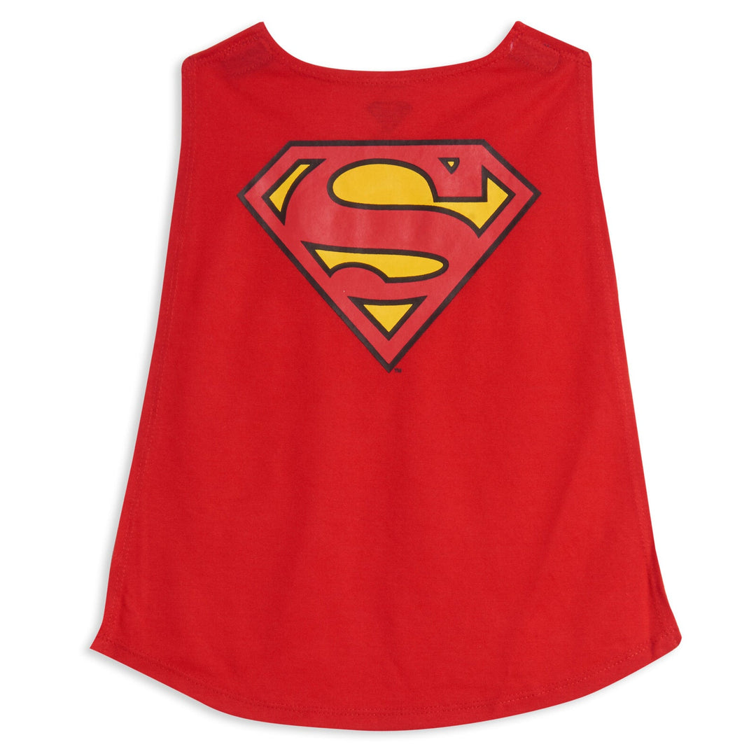 DC Comics Justice League Superman Pajama Shirt Pants and Cape 3 Piece Set - imagikids