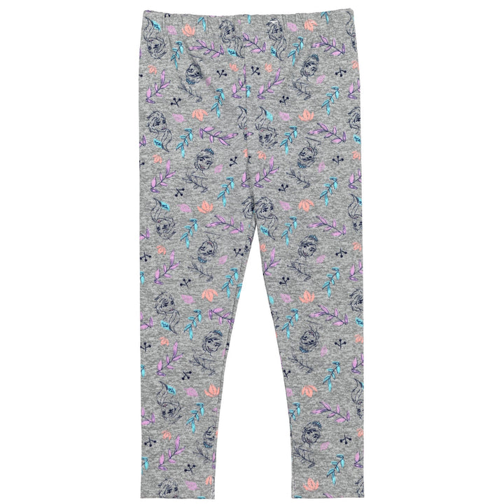 Disney Frozen Peplum T-Shirt Leggings and Scrunchie 3 Piece Outfit Set - imagikids