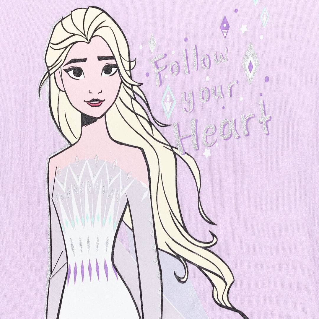 Disney Frozen Queen Elsa French Terry Sweatshirt and Leggings Outfit Set - imagikids