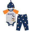 Disney Mickey Mouse Bodysuit Pants and Hat 3 Piece Outfit Set
