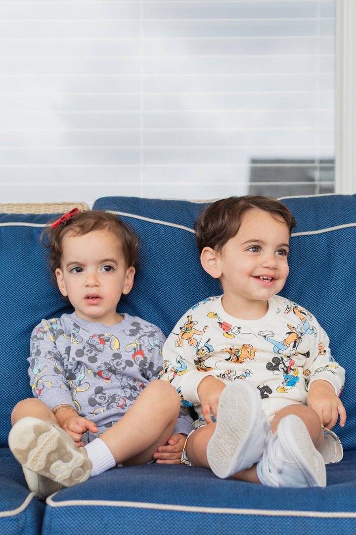 Disney Mickey Mouse French Terry Sweatshirt and Shorts - imagikids