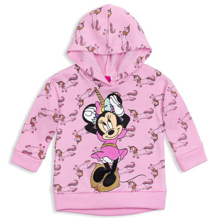 Disney Minnie Mouse Fleece Pullover Hoodie and Pants Outfit Set - imagikids