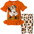 Disney Minnie Mouse Peplum T-Shirt and Bike Shorts Outfit Set