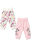 Disney Minnie Mouse Princess Little Mermaid Cinderella Belle Jasmine Baby Girls 2 Pack Pants Newborn to Infant
