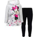 Disney Minnie Mouse Pullover Peplum Fleece Hoodie and Leggings Outfit Set