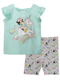 Disney Minnie Mouse T-Shirt and Bike Shorts Outfit Set
