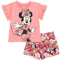 Disney Minnie Mouse T-Shirt and Bike Shorts Twill Outfit Set