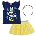 Disney Minnie Mouse T-Shirt Tulle Mesh Skirt and Headband 3 Piece Outfit Set