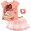 Disney Moana T-Shirt Tulle Skirt and Scrunchie 3 Piece Outfit Set