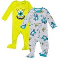 Disney Pixar Monsters Inc. 2 Pack Zip Up Snap Cosplay Sleep N' Play Coveralls