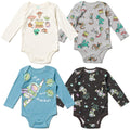 Disney Pixar Toy Story 4 Pack Cuddly Long Sleeve Bodysuits