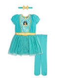 Disney Princess Jasmine Dress Tights and Headband 3 Piece Set