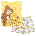 Disney Princess Princess Belle T-Shirt and French Terry Shorts Outfit Set