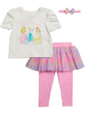 Disney Princess Princess Cinderella T-Shirt Leggings and Headband 3 Piece Outfit Set