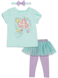 Disney The Little Mermaid T-Shirt & Skirted Leggings Outfit Set