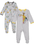 Disney Winnie the Pooh 2 Pack Zip Up Sleep N' Play Coveralls