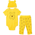 Disney Winnie the Pooh Bodysuit Pants and Hat 3 Piece Outfit Set