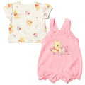Disney Winnie the Pooh French Terry Short Overalls and T-Shirt