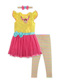 Fancy Nancy Dress Leggings and Headband 3 Piece Set