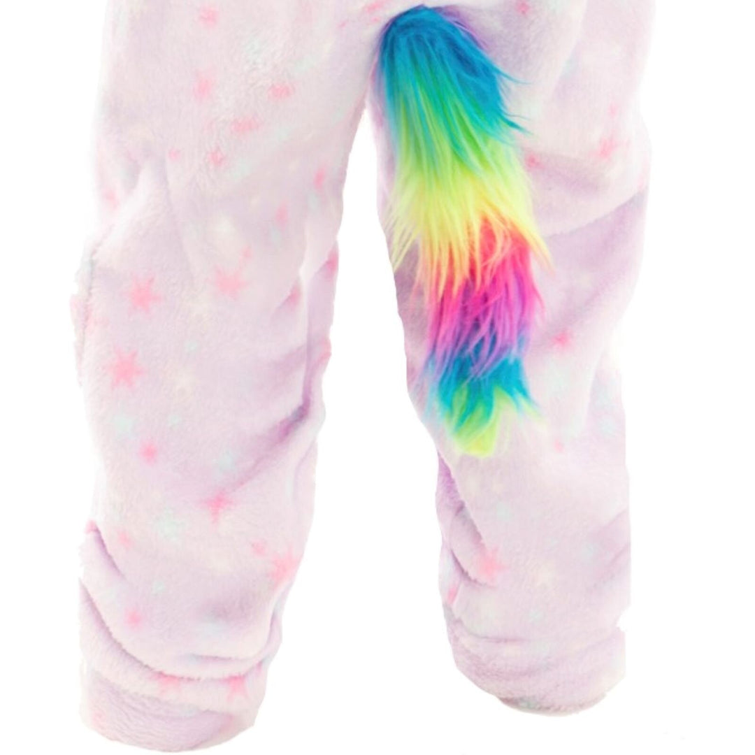 Funstuff Animals Unicorn Girls Fleece Zip Up Cosplay Fur Costume - imagikids