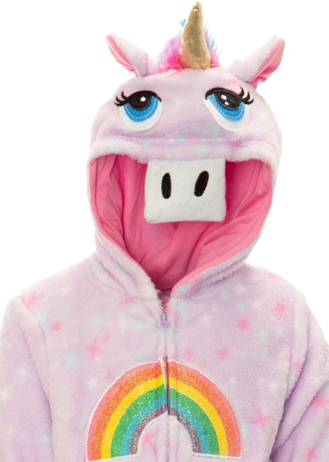 Funstuff Animals Unicorn Girls Fleece Zip Up Cosplay Fur Costume - imagikids