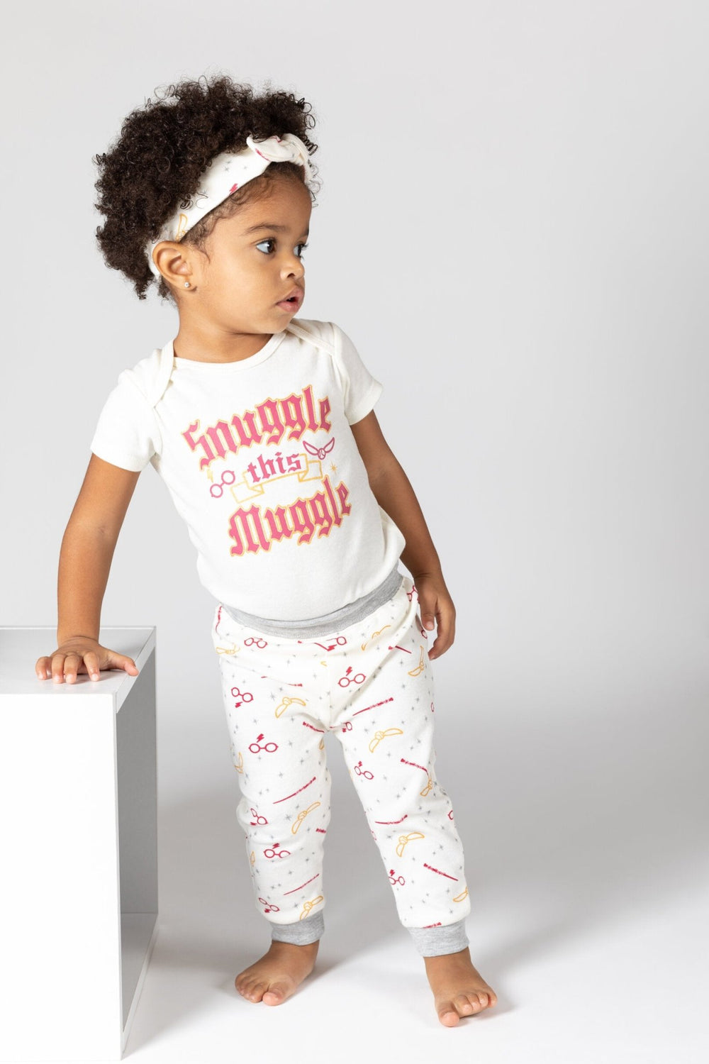 Harry Potter Bodysuit Pants and Headband 3 Piece Outfit Set - imagikids