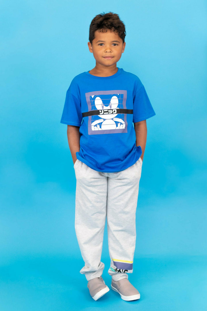 SEGA Sonic The Hedgehog 3-Piece Outfit Set: 2-Pack Graphic Tees & Jogger Pants